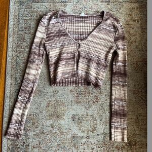 Garage long sleeve cardigan open-front top